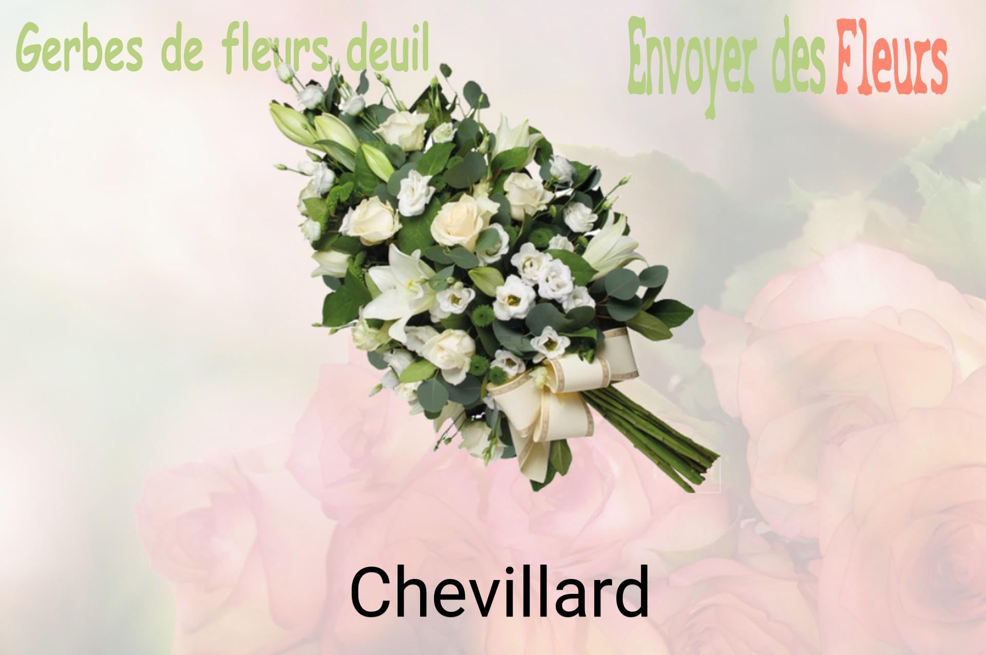 Gerbe de fleurs de deuil livrée à Chevillard